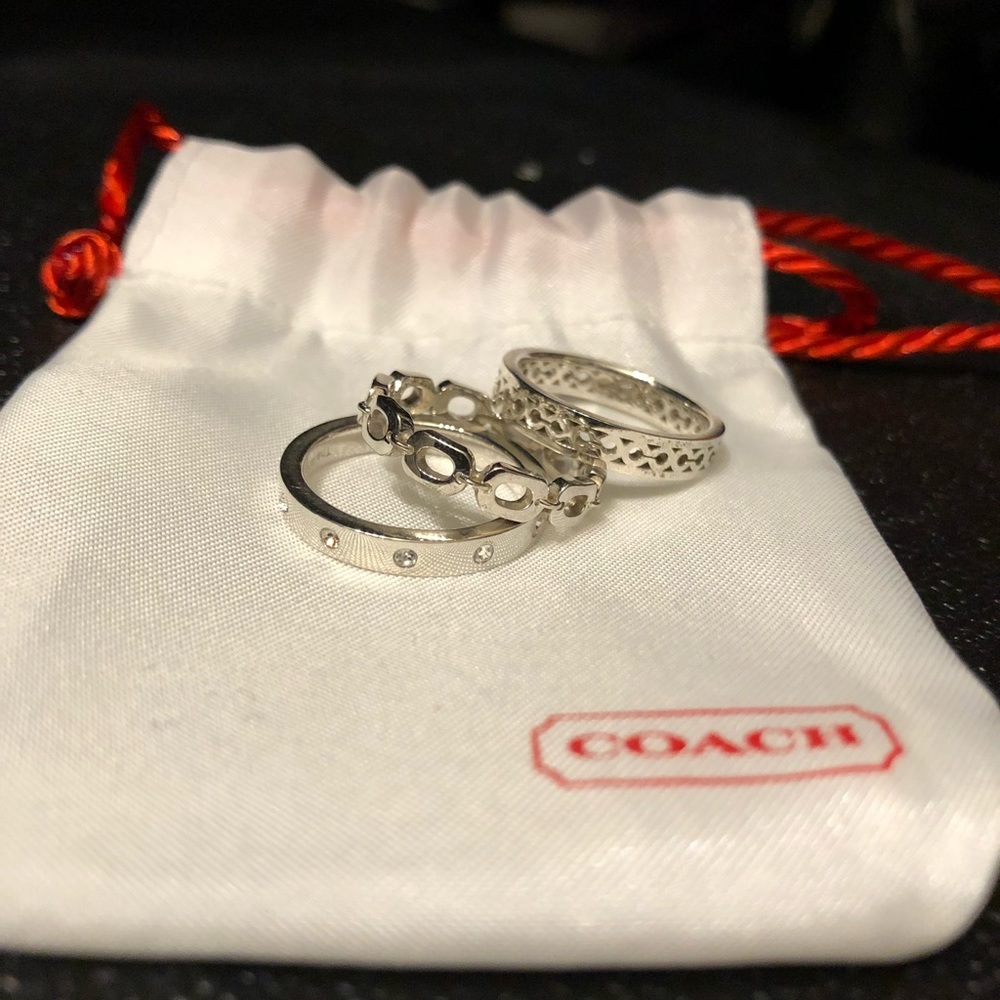 Coach stackable rings NWOT